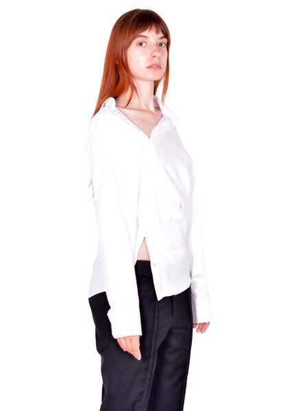 HODAKOVA ASYMMETRIC SHIRT WHITE SS26 | DOSHABURI Online Shop