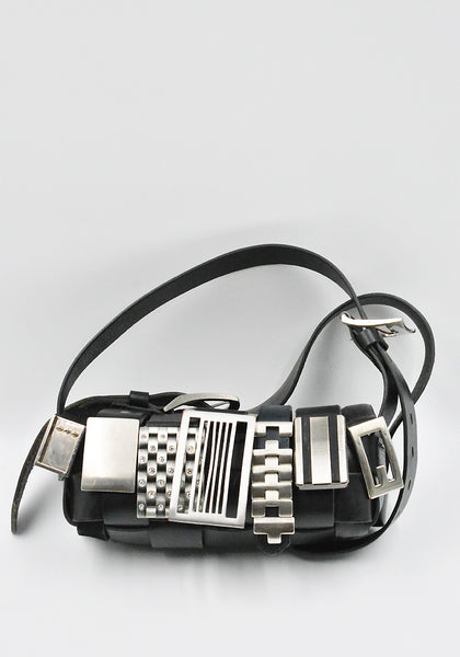 HODAKOVA BUCKLE BAGUETTE BAG BLACK SS26 | DOSHABURI Shop