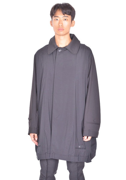 HODAKOVA UPSIDE DOWN TRENCH COAT BLACK FW26 | DOSHABURI Shop
