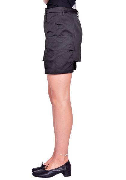 RICK OWENS WOMEN FIRBANKS MINI SKIRT BLACK SS26 | DOSHABURI Shop