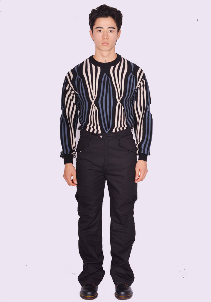 KIKO KOSTADINOV MEN ALEC K-DART TROUSERS BLACK SS25
