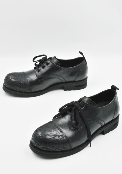 KIKO KOSTADINOV ATRO LACE UP SHOES SOOT BLACK SS26 | DOSHABURI SHOP