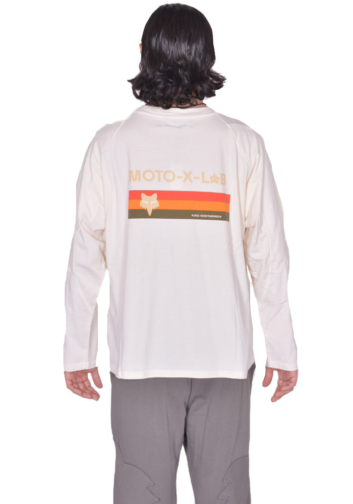 KIKO KOSTADINOV FOX LAB LONG SLEEVE T-SHIRT OFF WHITE SS25