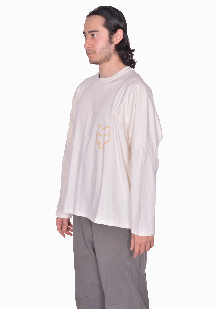 KIKO KOSTADINOV FOX LAB LONG SLEEVE T-SHIRT OFF WHITE SS25
