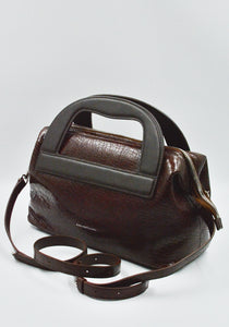 KIKO KOSTADINOV ISADORA BAG CRACKED BROWN FW25 | DOSHABURI Shop