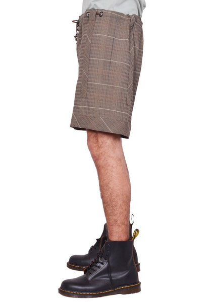 KIKO KOSTADINOV KAYAN SHORTS MOSAIC CHECK TAUPE CHECK SS26 | DOHABURI Shop