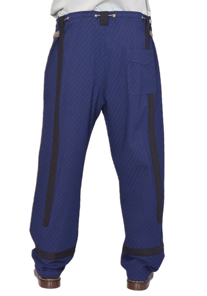 KIKO KOSTADINOV KAYAN TROUSERS WAVY WOOL ABYSS BLUE SS26 | DOSHABURI Shop