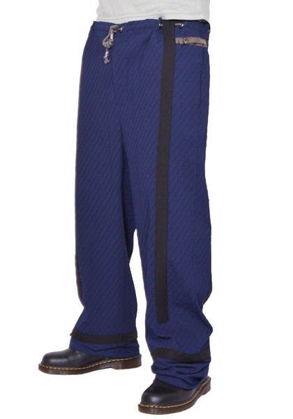 KIKO KOSTADINOV KAYAN TROUSERS WAVY WOOL ABYSS BLUE SS26 | DOSHABURI Shop