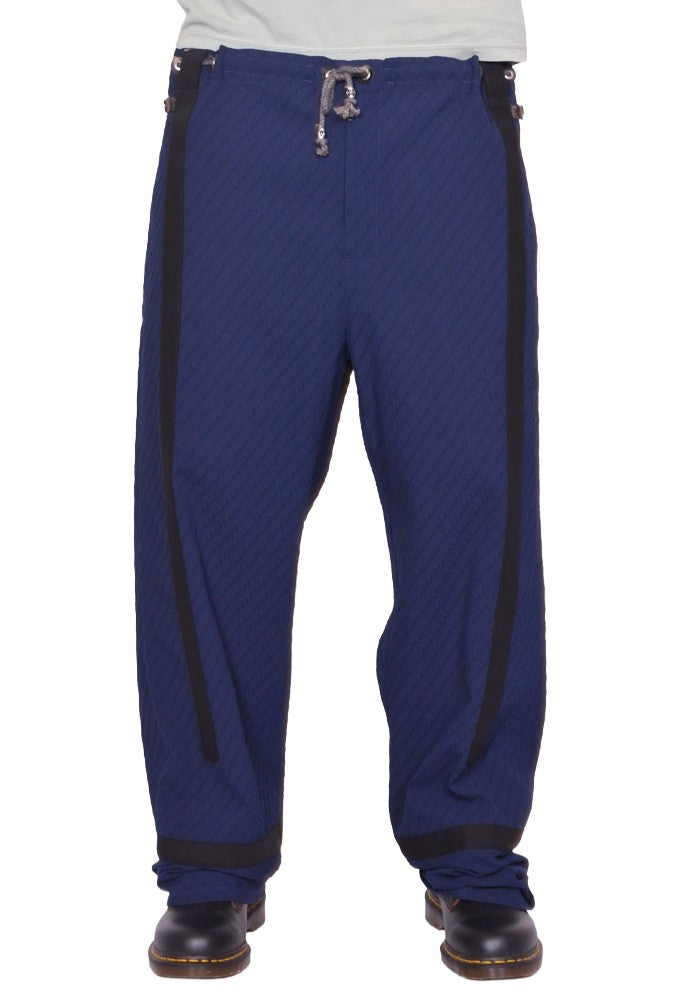 KIKO KOSTADINOV KAYAN TROUSERS WAVY WOOL ABYSS BLUE SS26 | DOSHABURI