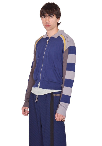 KIKO KOSTADINOV KEST CARDIGAN NAVY/ANCHOR SS26 | DOSHABURI Shop