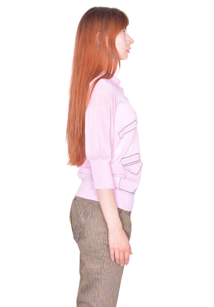 KIKO KOSTADINOV KREINER KNIT POLO PALE PINK SS26 | DOSHABURI Shop