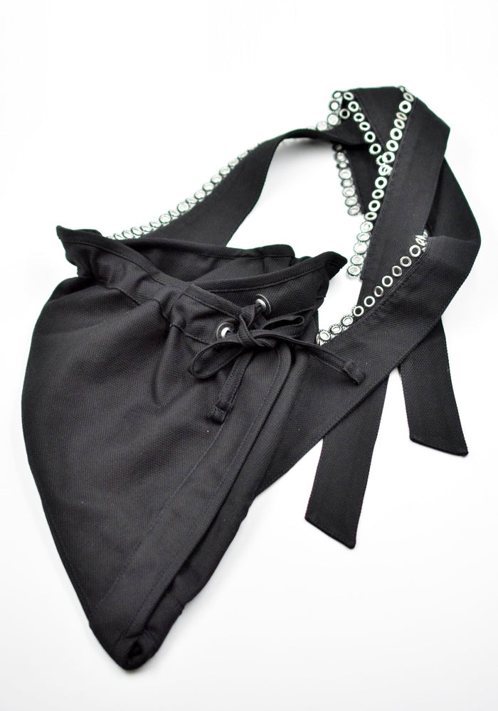 カネコイサオブラックキルティングポシェット KIKO KOSTADINOV MEN KEST POUCH BAG SPACE BLACK SS26 | DOSHABURI Shop