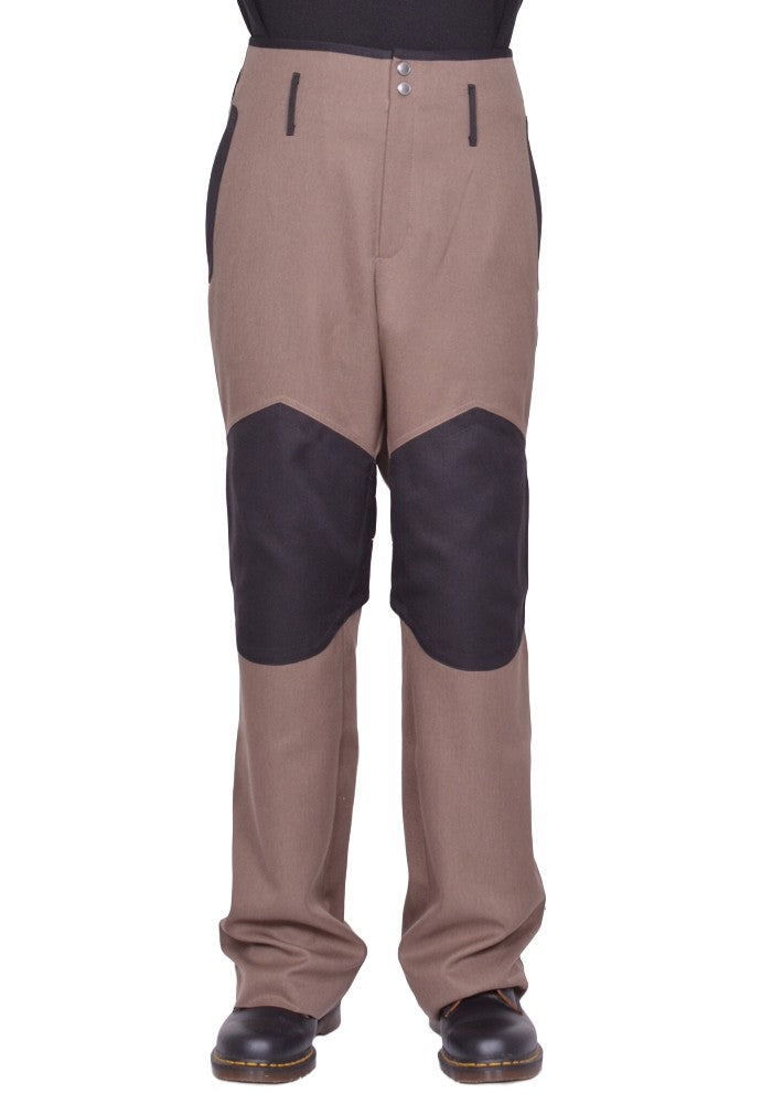 KIKO KOSTADINOV MEN ORVOS TROUSERS SEPIA/COAL BLACK FW25 | DOSHABURI