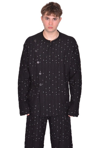 KIKO KOSTADINOV MEN RADAY KNITTED JACKET NIGHT SKY FW25 | DOSHABURI Shop