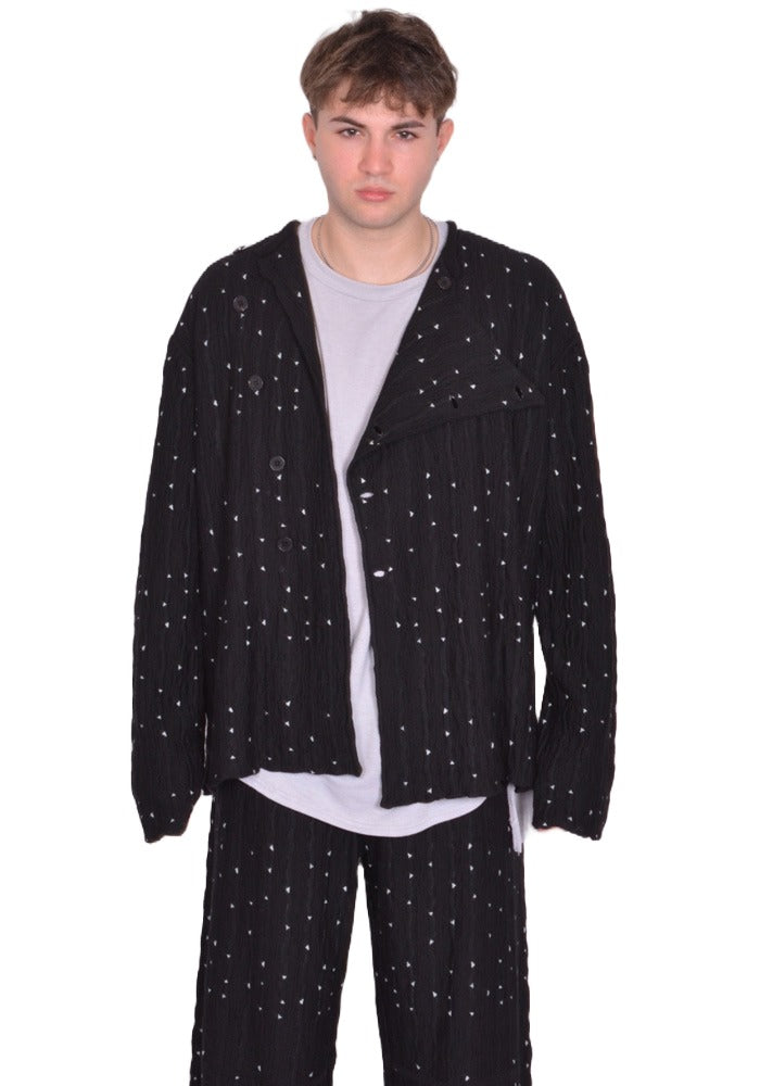 KIKO KOSTADINOV MEN RADAY KNITTED JACKET NIGHT SKY FW25