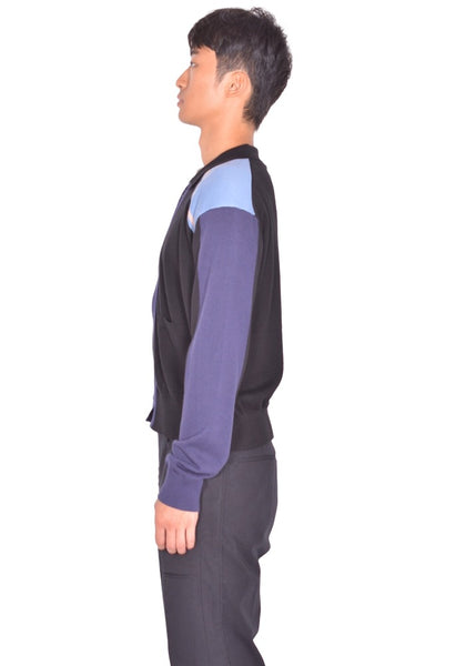 KIKO KOSTADINOV MUNNO KNIT CARDIGAN PHANTOM BLACK FW26 | DOSHABURI Shop 
