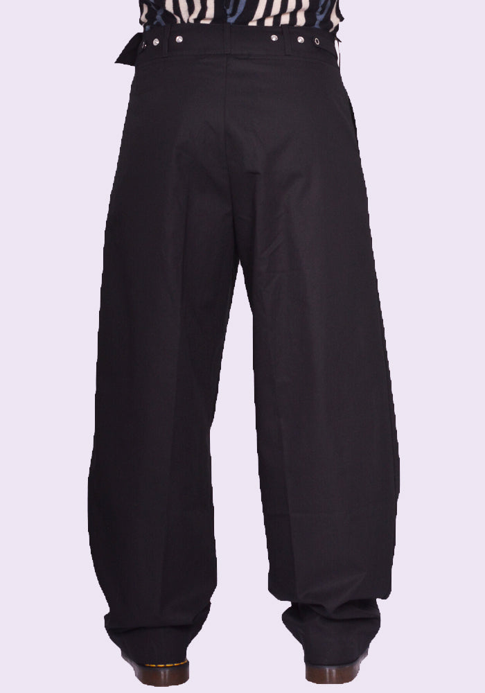 KIKO KOSTADINOV NAVIN WIDE TROUSER BLACK SS25 | DOSHABURI