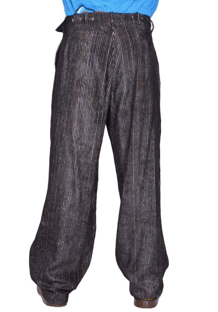 KIKO KOSTADINOV NAVIN WIDE TROUSER MELANGE BLACK/NIGHT BLACK FW25