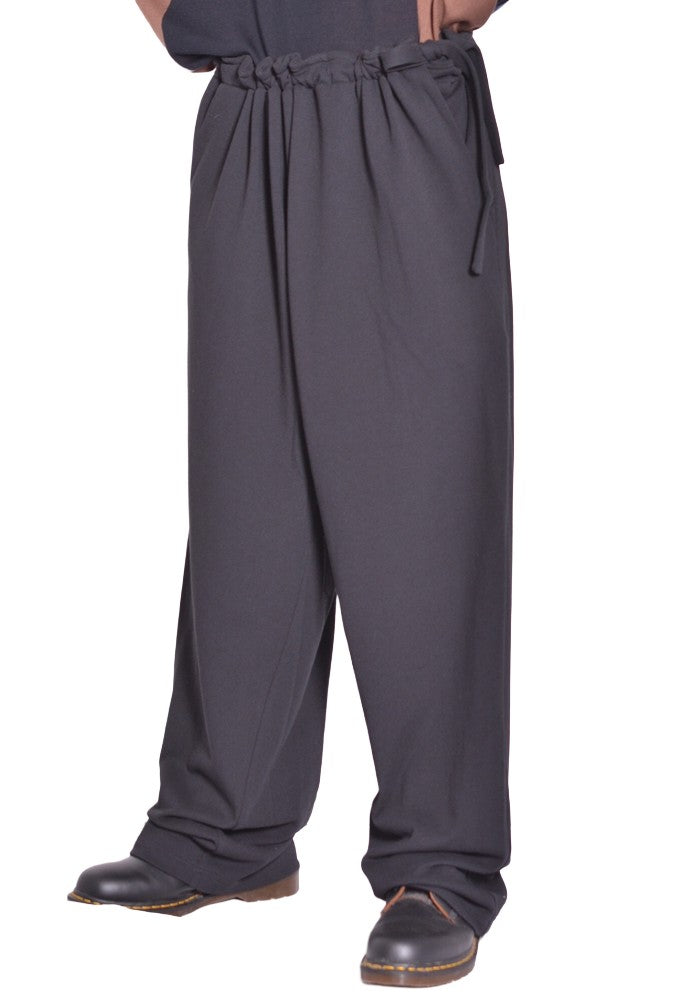 KIKO KOSTADINOV OSCAR WIDE TROUSERS SMOOTH BLACK FW26 | DOSHABURI Shop