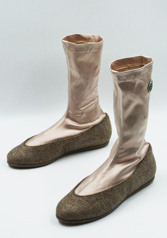 KIKO KOSTADINOV PROXIMA LOW BALLERINA SHOES OATMEAL/PALE PINK FW25 | DOSHABURI Shop