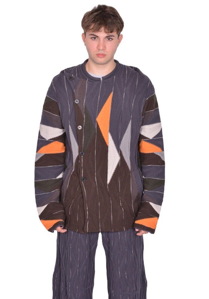 KIKO KOSTADINOV RADAY KNITTED JACKET BROWN/MULTI FW25 | DOSHABURI Shop