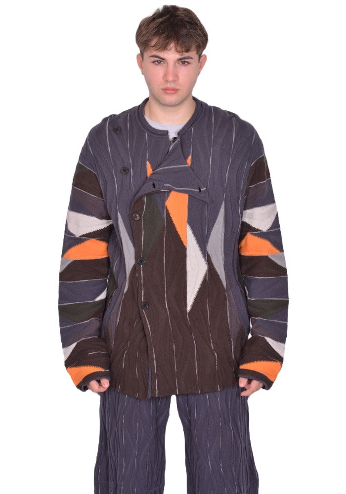 KIKO KOSTADINOV RADAY KNITTED JACKET BROWN/MULTICOLOR FW25