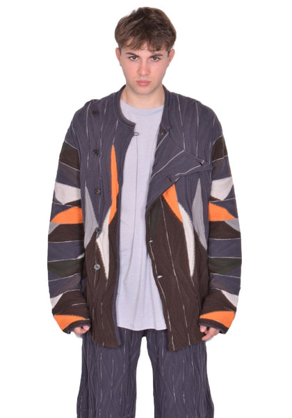 KIKO KOSTADINOV RADAY KNITTED JACKET BROWN/MULTI FW25 | DOSHABURI Shop