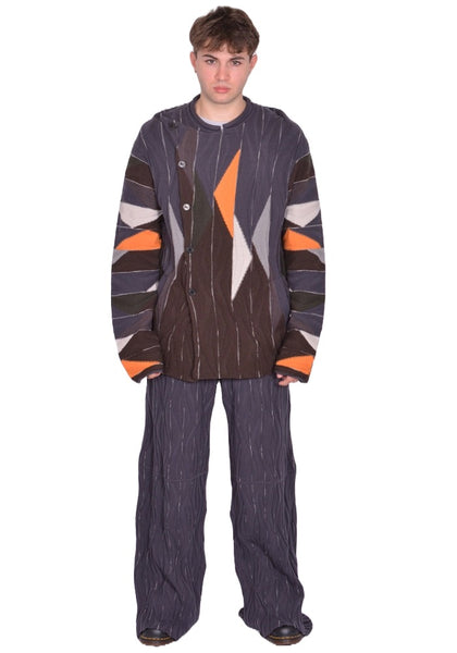 KIKO KOSTADINOV RADAY KNITTED JACKET BROWN/MULTI FW25 | DOSHABURI Shop