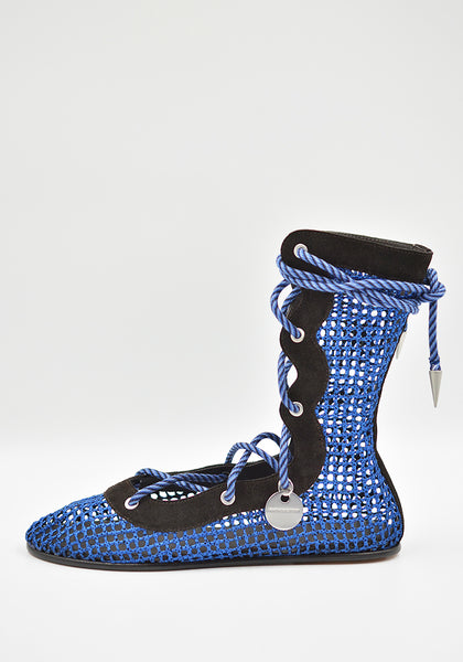 KIKO KOSTADINOV RETICELLA LACE UP BOOT SAPPHIRE SS26 | DOSHABURI Shop