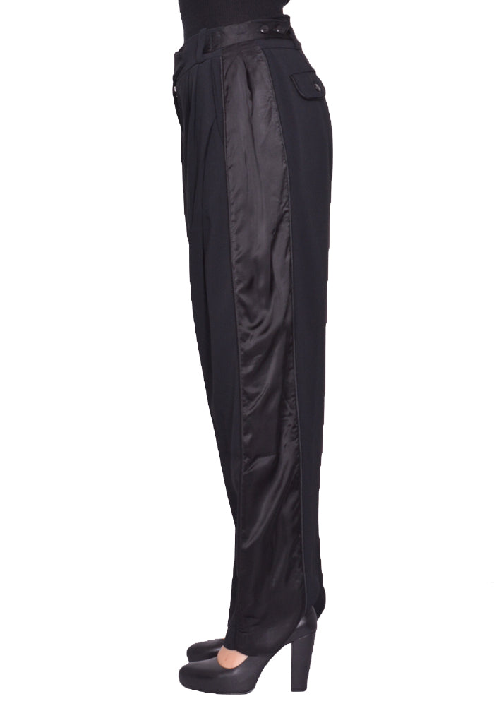 KIKO KOSTADINOV WOMEN CAUDA PLEATED TROUSERS BLACK SS25 | 50%OFF