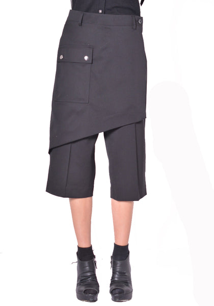 KIKO KOSTADINOV WOMEN KKWAW26T06-17 LINNET WRAP CULOTTES CROW BLACK 2026FW | DOSHABURI Shop 