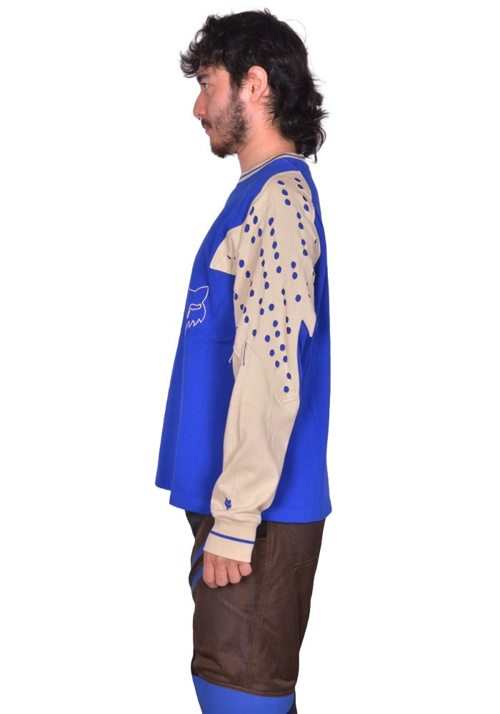 KIKO KOSTADINOV x FOX LAB PERFORATED LONG SLEEVE T-SHIRT BLUEBERRY