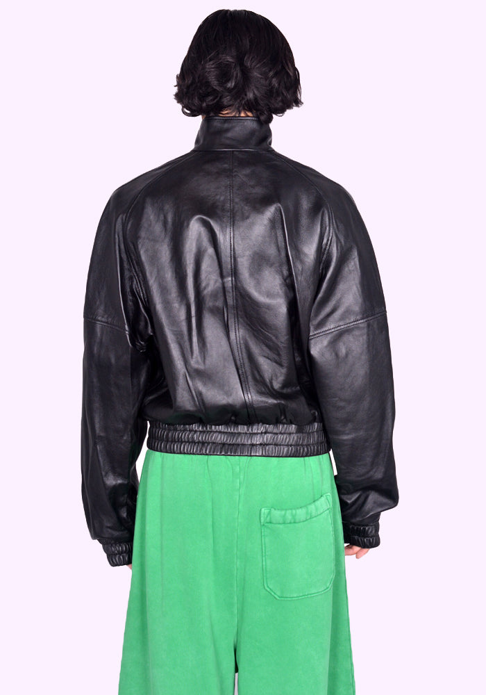 ずっと気になってた LU'U DAN DOSHABURI | FW24 BLACK JACKET LEATHER BLOUSON ジャケット・アウター
