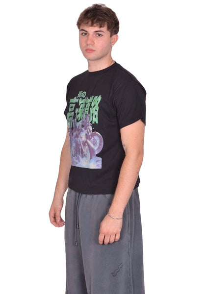 LU'U DAN GHOST RIDERS BOX T-SHIRT BLACK/GREEN FW25 | DOSHABURI Shop