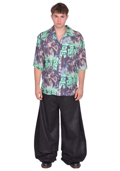 LU'U DAN GHOST RIDERS PRINT SHORT SLEEVE SHIRT FW25 | DOSHABURI Shop