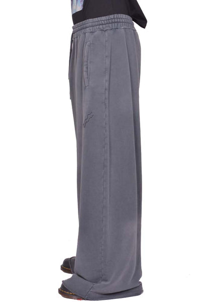 LU'U DAN RAW-CUT BONTAN SWEATPANTS BLACK SMOKE FW25 | DOSHABURI Shop