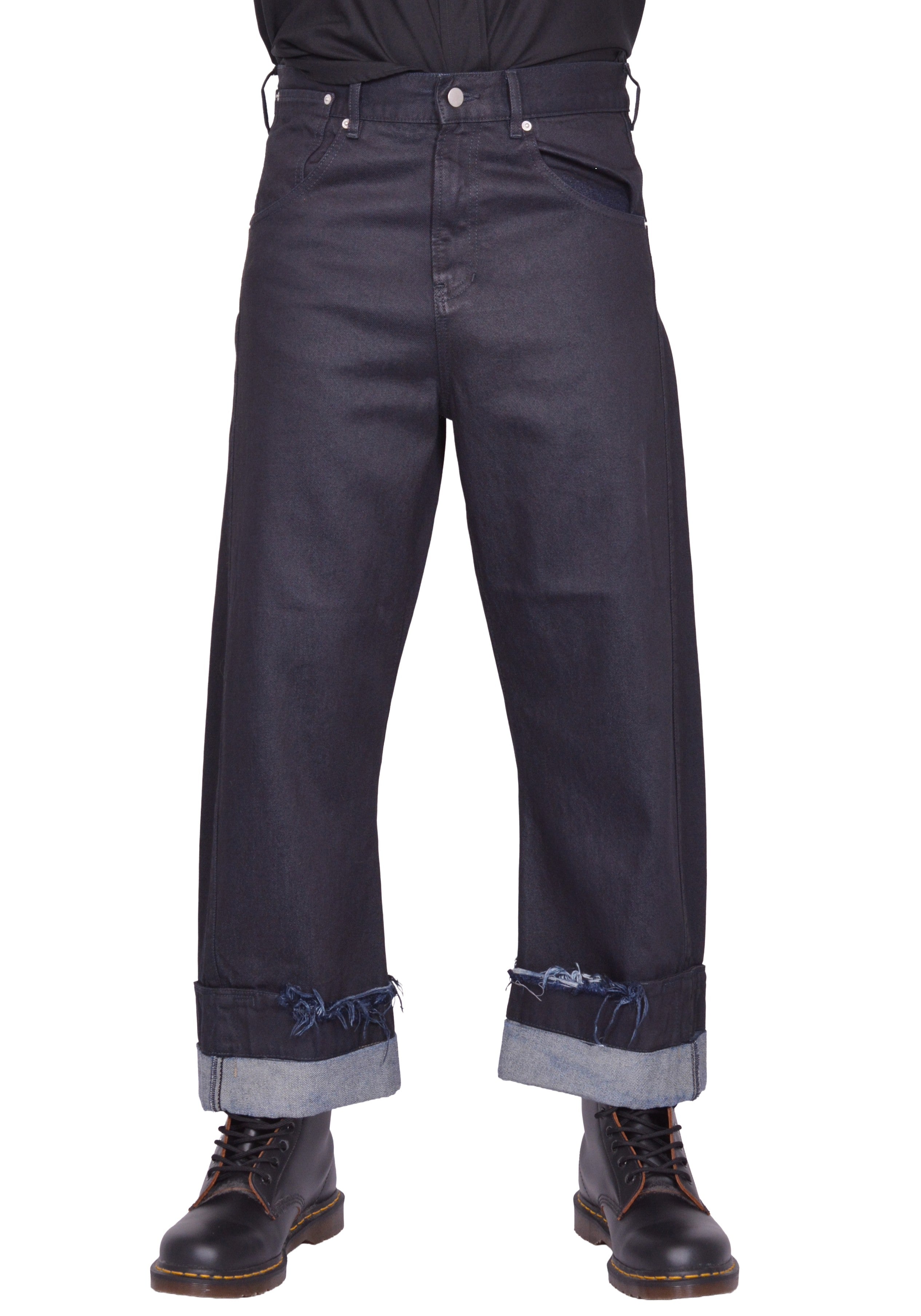 MARINA YEE DEAN BLUE OVERSIZED DENIM TROUSERS INDIGO FW25 | DOSHABURI