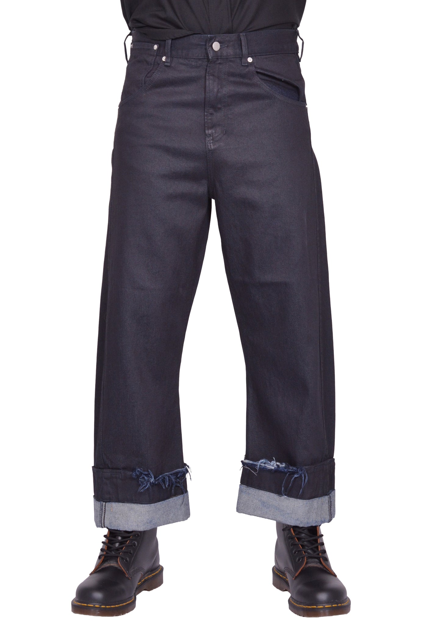 MAINA YEE  DEAN BLUE OVERSIZED DENIM TROUSERS INDIGO FW25 | DOSHABURI Shop