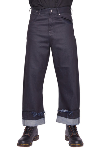 MAINA YEE  DEAN BLUE OVERSIZED DENIM TROUSERS INDIGO FW25 | DOSHABURI Shop