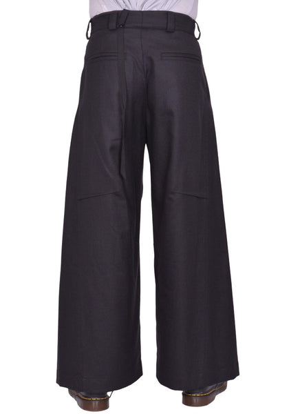 MAINA YEE JULIUS WIDE-LEGGED TROUSERS BLACK FW25 | DOSHABURI Shop