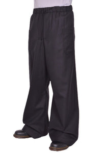 MARINA YEE JUNO WIDE-LEGGED ELASTICATED TROUSERS BLACK FW25