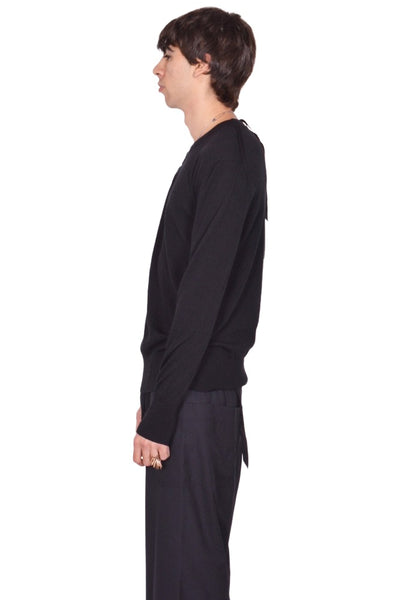 MARINA YEE BLITZ CBLITZ CREWNECK KNIT SWEATER BLACK SS26 | DOSHABURI Shop