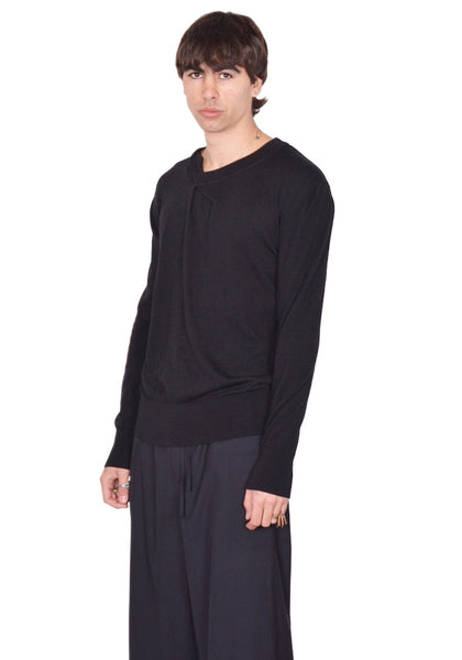 MARINA YEE BLITZ CBLITZ CREWNECK KNIT SWEATER BLACK SS26 | DOSHABURI Shop