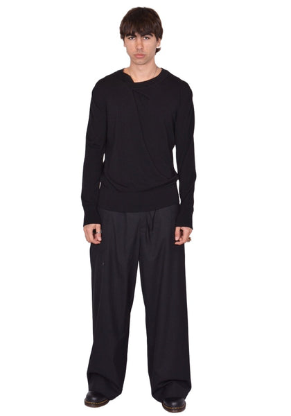 MARINA YEE BLITZ CBLITZ CREWNECK KNIT SWEATER BLACK SS26 | DOSHABURI Shop