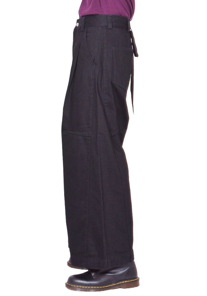 MARINA YEE DEAN JULIUS WIDE LEGGED DENIM TROUSERS BLACK SS26 | DOSHABURI Shop