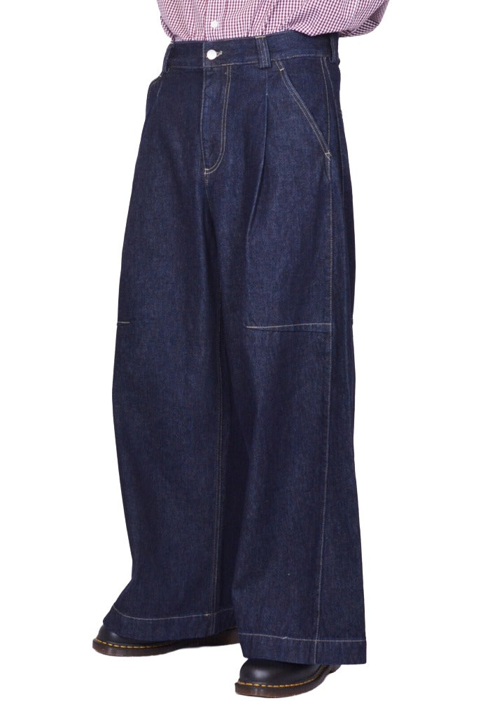 MARINA YEE DEAN JULIUS WIDE LEGGED DENIM TROUSERS INDIGO SS26