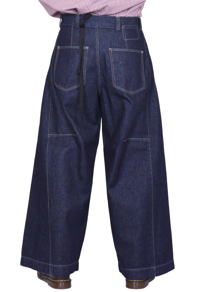 MARINA YEE DEAN JULIUS WIDE LEGGED DENIM TROUSERS INDIGO SS26
