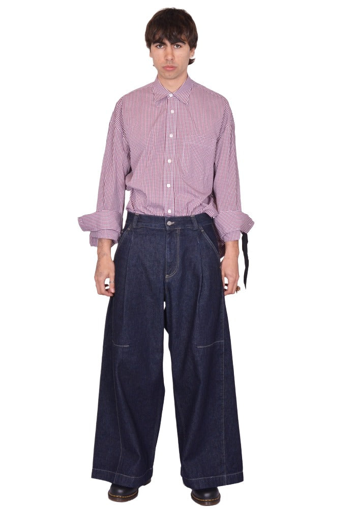 MARINA YEE DEAN JULIUS WIDE LEGGED DENIM TROUSERS INDIGO SS26