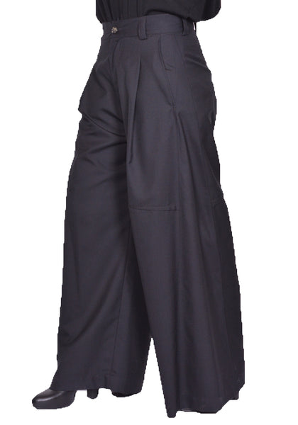 MARINA YEE JULIUS KNEE DARTS TROUSERS BLACK SS25 | DOSHABURI Shop