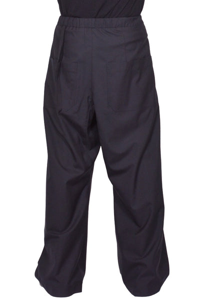 MARINA YEE JUNO WIDE LEGGED ELASTICATED TROUSERS BLACK SS26  | DOSHABURI Shop